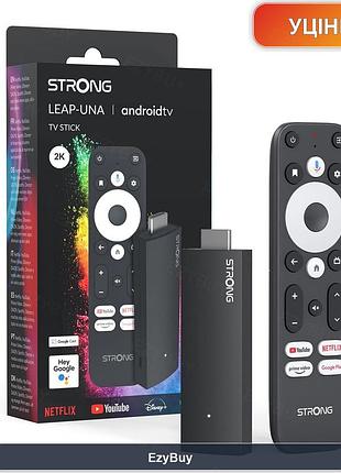 Стриминговый медиаплеер hdmi leap-una android 11 с поддержкой chromecast и hdr10+, черный (повреждена коробка)