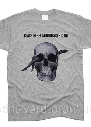 Футболка серая loys music black rebel motorcycle club