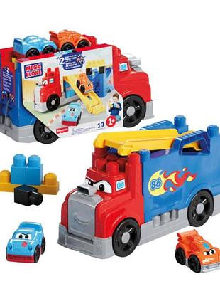 Конструктор "автовоз с машинками" mega bloks