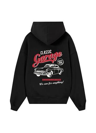 Худи loys толстовка с принтом poly garage hoodie, черный xl