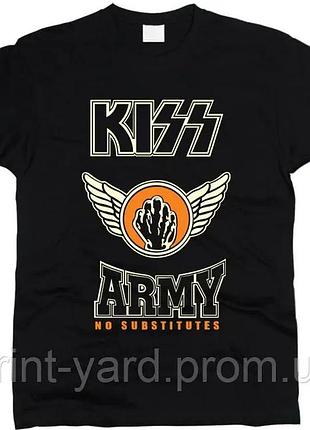 Футболка черная loys music kiss army