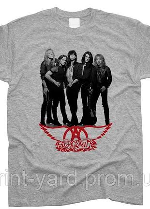Футболка серая loys music aerosmith group