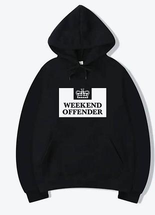 Чоловіче худі weekend offender чорне толстовка з капюшоном кофта xxl
