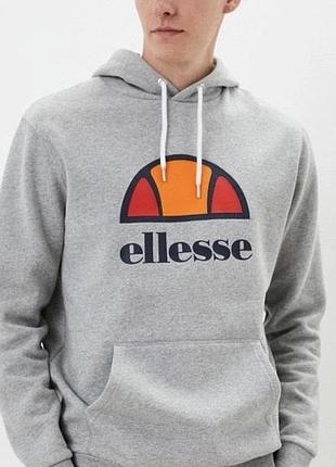 Чоловіче худі ellesse сіре толстовка з капюшоном кофта унісекс аліса xs