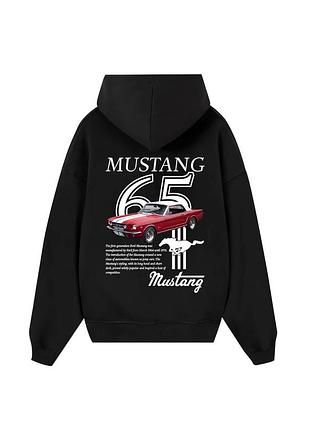 Худи loys толстовка с принтом ford mustang 65 hoodie, черный xl