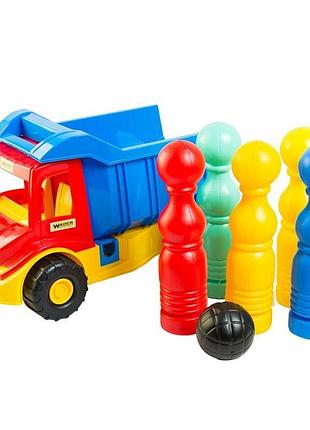 Машинка вантажівка з кеглями "multi truck"