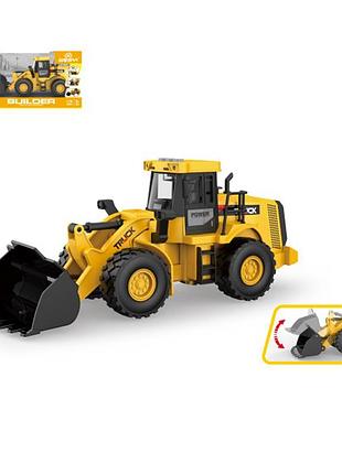 Бульдозер будівельний інерційний з музикою та світлом 1:16 (wy420a)