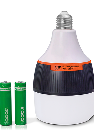 Лампа аккумуляторная e27 светодиодная 30w 2700 mah