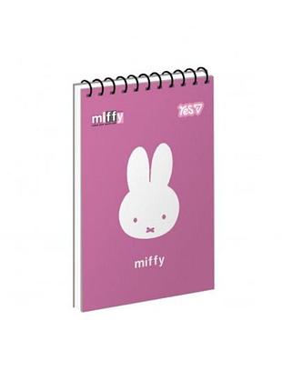 Тетрадь для записей yes а7 80 листов на спирали miffy (152348)