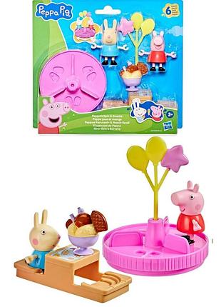 Игровой набор peppa figurines серии "моменты с пеппой" – карусель и сладости