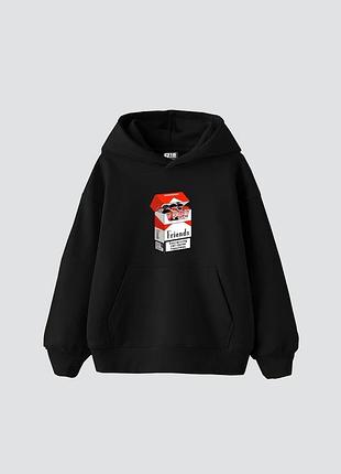 Худі loys толстовка з принтом friends smoke , чорний xs