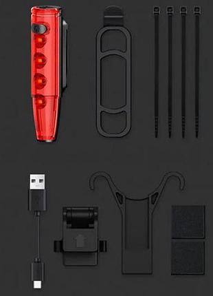 Велофонарь с креплением на седло leadbike ld77-ls-4 led, фонарь для велосипеда с отражателем ea-75