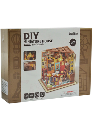 Конструктор 3d мини-дом robotime rolife sam's study dg102 8