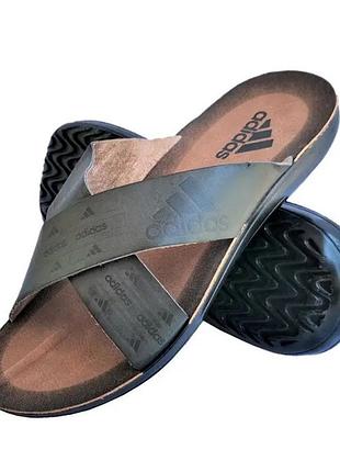 Мужские шлёпанцы тапочки adidas сланцы серые адидас ( размеры: 40,41,44)