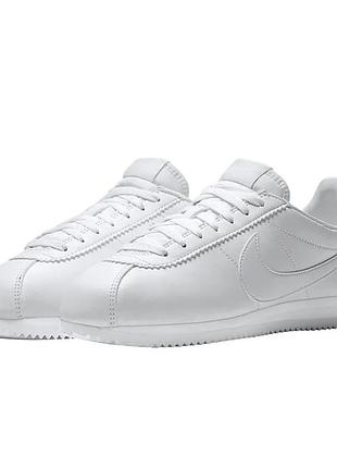 Мужские кроссовки nike cortez белые кожаные найк (размеры: 45) видео обзор