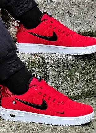 Кроссовки nike force красные женские форсы найк (размеры: 36,37,38,39,41,42,43)