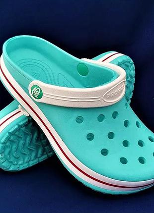 Жіночі капці crocs бірюзові крокси шльопанці сланці (розміри: 36,38)
