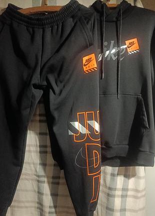 Спортивний костюм чоловічий nike теплий чорний