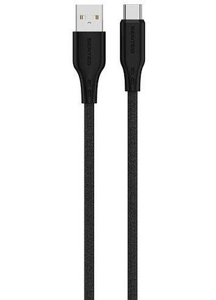 Usb кабель senteo sl-05 foamed silicone cable usb-a до type-c 1000mm чорний