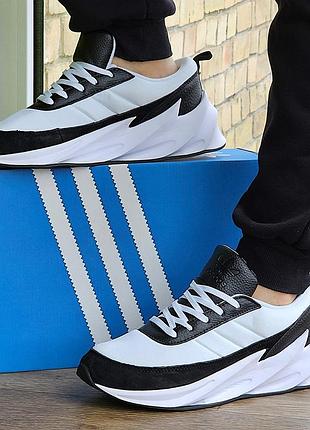 Термо кросівки adidas білі чоловічі адідас акули чорні єврозима (розміри: 41,42,43,44,45) відео огляд - 34-5