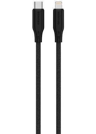 Usb кабель senteo sl-05 foamed silicone cable type-c до lightning 30w 1000mm чорний