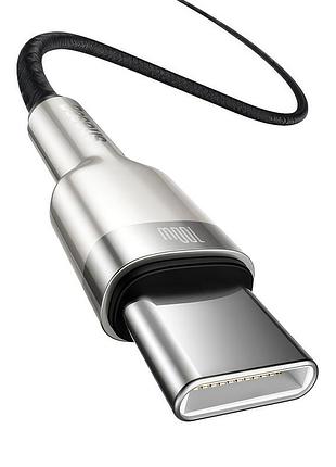 Usb кабель baseus cafule series type-c to type-c 100w 1m black 5