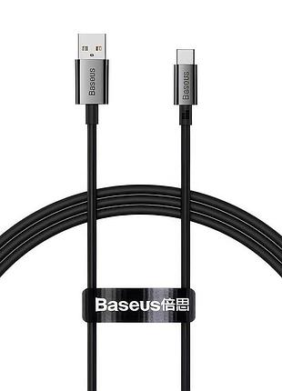 Usb кабель baseus superior series usb-a to type-c 100w 1m black