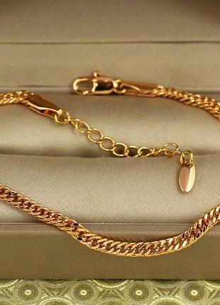 Браслет xuping jewelry кобра 18+3 см золотистий