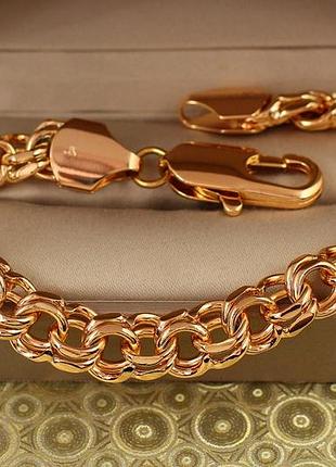 Браслет xuping jewelry круглий бісмарк 20 см 10 мм золотистий