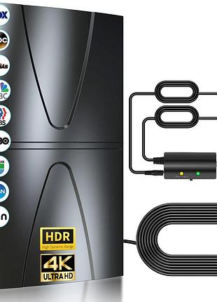 Телевизионная антенна vragey для smart tv, 4k, с усилителем и кабелем 35 футов