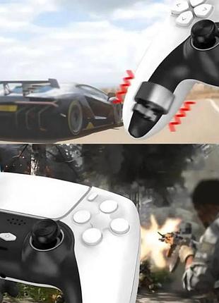 Джойстик геймпад ігровий для пк та ps4 з додатковими задніми кнопками data frog data frog ps-p02 білий