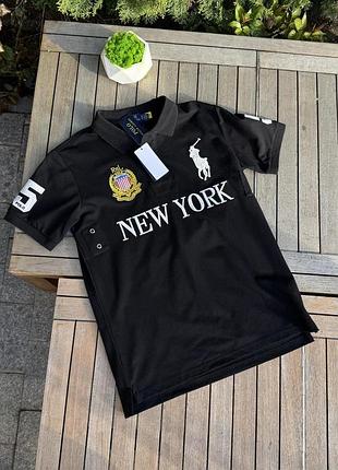 Футболка polo ralph lauren new york чорна