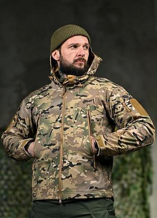 Демісезонна тактична куртка soft shell silver knight windstoper мультикам ор1234 3