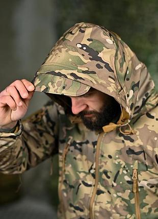Демісезонна тактична куртка soft shell silver knight windstoper мультикам ор1234 8