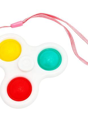 Дитячий антистрес-брелок сімпл-дімпл спінер aa3650(white) 8 см