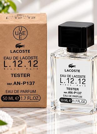 Тестер мужской eau de lacoste lacoste l. 12.12: blanc 50мл