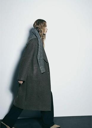 Пальто жіноче zara оверсайз вовняне
