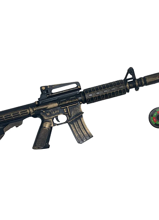 Іграшковий автомат з м'якими кулями m16 pf golden gun 910gg золотий