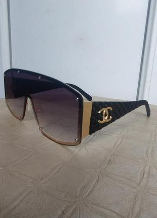 Вінтажні сонцезахисні окуляри-маска градієнт chanel shield sunglasses.