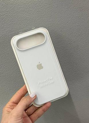 Чехол-накладка с микрофиброй для айфон air, чехол silicone case с микрофиброй для iphone air (белый)