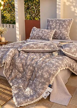 Постельное белье евро с демисезонным одеялом из муслина colorful home print 8 22123 200х230 см