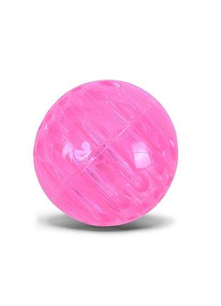 Детский мяч попрыгунчик pr2511(pink) тренажер, мяч 6 см светящийся, с веревкой 1 м