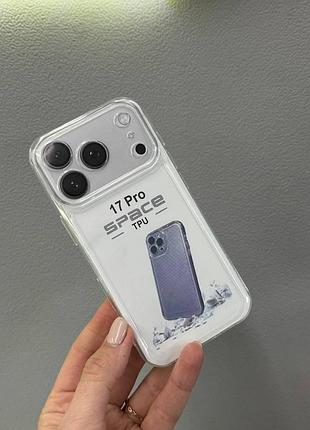 Чехол прозрачный space для iphone 17 pro,силиконовый прозрачный чехол на айфон 17 про