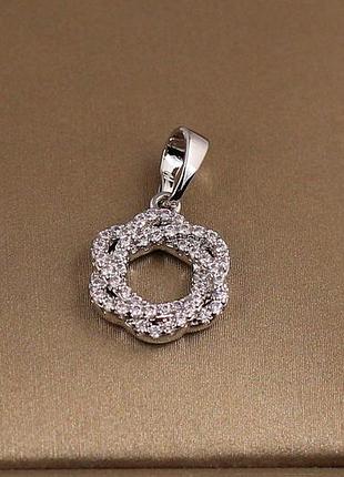 Кулон xuping jewelry сяйво нескінченності сріблястий