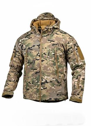 Демісезонна тактична куртка soft shell silver knight windstoper мультикам ор1234