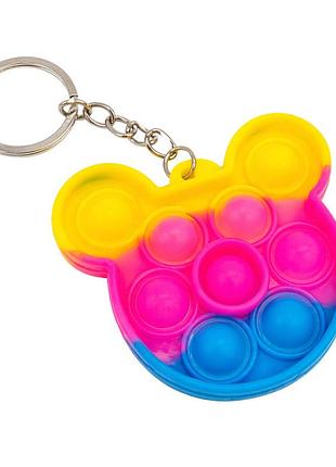 Детский антистресс-брелок pop it мини микки маус aa3641-3 силикон, 6х5,8х1 см