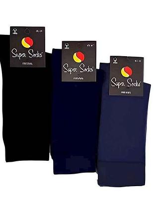 Носки s_200 двойной след ( черный) р.45-47 12пар тм super socks