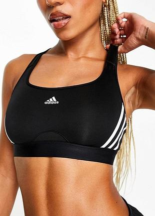 Спортивний топ з чашечками чорний adidas оригинал