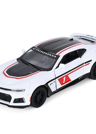 Детская модель машинки chevrolet camaro zl1 2017 kinsmart kt5399fw инерционная, 1:38 white