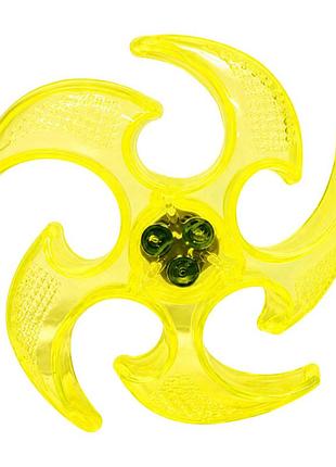 Летающий бумеранг sb2306(yellow) резина, со светом, 15 см, в пакете